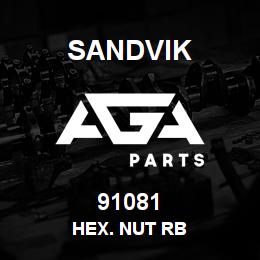 91081 Sandvik HEX. NUT RB | AGA Parts