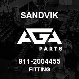 911-2004455 Sandvik FITTING | AGA Parts