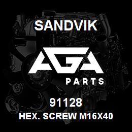 91128 Sandvik HEX. SCREW M16X40 | AGA Parts