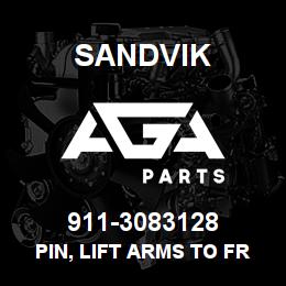 911-3083128 Sandvik PIN, LIFT ARMS TO FRAME RB | AGA Parts