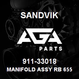 911-33018 Sandvik MANIFOLD ASSY RB 65533018 RB | AGA Parts