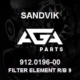 912.0196-00 Sandvik FILTER ELEMENT R/B 912.0196-00 RB | AGA Parts
