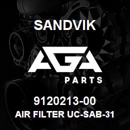 9120213-00 Sandvik AIR FILTER UC-SAB-3101-R1/4 | AGA Parts