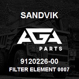 9120226-00 Sandvik FILTER ELEMENT 0007 L 010 P | AGA Parts