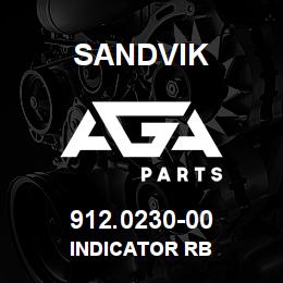 912.0230-00 Sandvik INDICATOR RB | AGA Parts