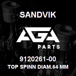 9120261-00 Sandvik TOP SPINN DIAM.64 MM. | AGA Parts
