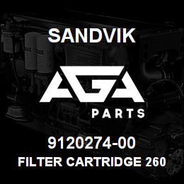 9120274-00 Sandvik FILTER CARTRIDGE 2600 R 010 BN4HC | AGA Parts