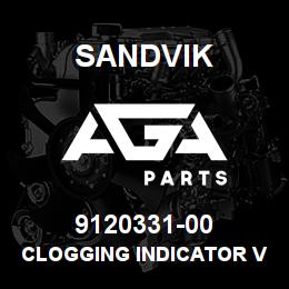 9120331-00 Sandvik CLOGGING INDICATOR VL2-GW.O/- V.-123 | AGA Parts