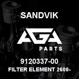 9120337-00 Sandvik FILTER ELEMENT 2600-R | AGA Parts