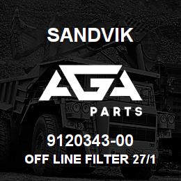9120343-00 Sandvik OFF LINE FILTER 27/108 380-420 V.Y50HZ | AGA Parts