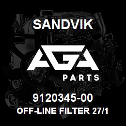 9120345-00 Sandvik OFF-LINE FILTER 27/108 525 V. 50HZ | AGA Parts