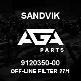 9120350-00 Sandvik OFF-LINE FILTER 27/108 460 V. 50HZ | AGA Parts
