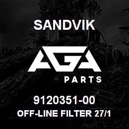 9120351-00 Sandvik OFF-LINE FILTER 27/108 690 V. 50HZ | AGA Parts