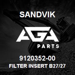 9120352-00 Sandvik FILTER INSERT B27/27 2PCS. | AGA Parts