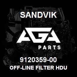 9120359-00 Sandvik OFF-LINE FILTER HDU 27/54 460 V. 50HZ | AGA Parts