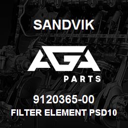9120365-00 Sandvik FILTER ELEMENT PSD10 PRIMARY | AGA Parts