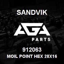 912063 Sandvik MOIL POINT HEX 28X160 L380 OP | AGA Parts