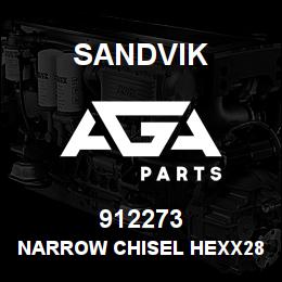 912273 Sandvik NARROW CHISEL HEXX28X160 L380 OP | AGA Parts