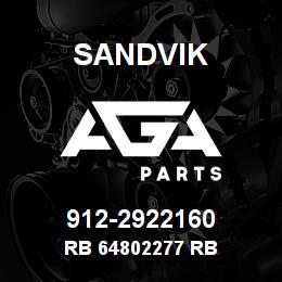 912-2922160 Sandvik RB 64802277 RB | AGA Parts