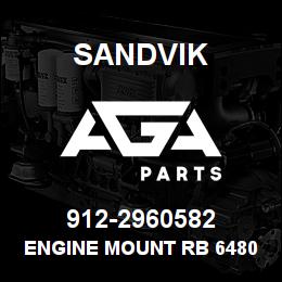 912-2960582 Sandvik ENGINE MOUNT RB 64802334 RB | AGA Parts