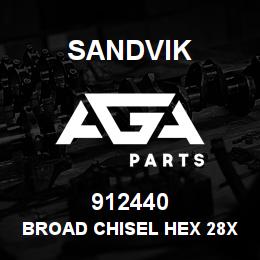 912440 Sandvik BROAD CHISEL HEX 28X160 W75X50 OP | AGA Parts