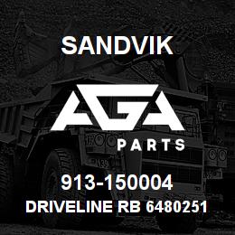 913-150004 Sandvik DRIVELINE RB 64802513 RB | AGA Parts