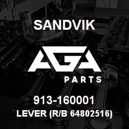 913-160001 Sandvik LEVER (R/B 64802516) | AGA Parts