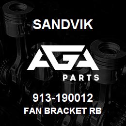 913-190012 Sandvik FAN BRACKET RB | AGA Parts