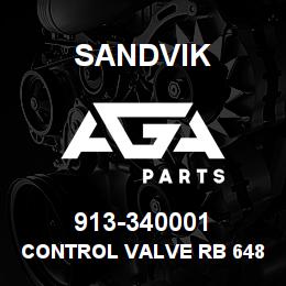 913-340001 Sandvik CONTROL VALVE RB 64802889 RB | AGA Parts