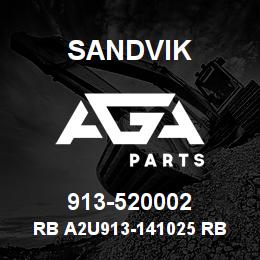 913-520002 Sandvik RB A2U913-141025 RB | AGA Parts