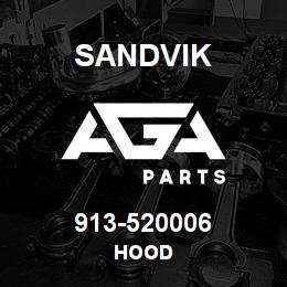 913-520006 Sandvik HOOD | AGA Parts