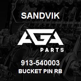913-540003 Sandvik BUCKET PIN RB | AGA Parts