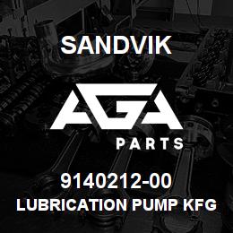 9140212-00 Sandvik LUBRICATION PUMP KFGS3-5924-STR | AGA Parts