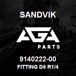 9140222-00 Sandvik FITTING D6 R1/4 | AGA Parts