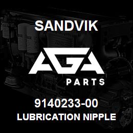 9140233-00 Sandvik LUBRICATION NIPPLE | AGA Parts