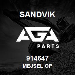 914647 Sandvik MEJSEL OP | AGA Parts