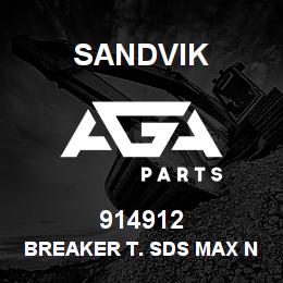 914912 Sandvik BREAKER T. SDS MAX NARROW CHISEL OP | AGA Parts