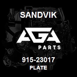 915-23017 Sandvik PLATE | AGA Parts