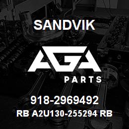 918-2969492 Sandvik RB A2U130-255294 RB | AGA Parts