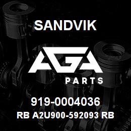919-0004036 Sandvik RB A2U900-592093 RB | AGA Parts