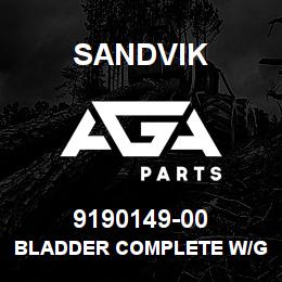 9190149-00 Sandvik BLADDER COMPLETE W/GAS VALVE | AGA Parts