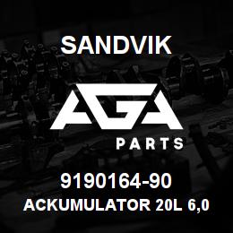 9190164-90 Sandvik ACKUMULATOR 20L 6,0 MPA RB | AGA Parts