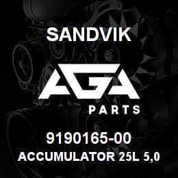 9190165-00 Sandvik ACCUMULATOR 25L 5,0 MPA RB | AGA Parts