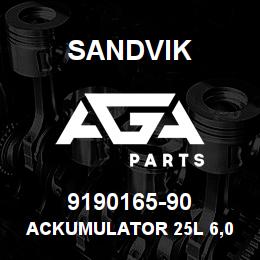 9190165-90 Sandvik ACKUMULATOR 25L 6,0 MPA RB | AGA Parts