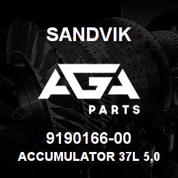 9190166-00 Sandvik ACCUMULATOR 37L 5,0 MPA *UNCHARGEDRB | AGA Parts