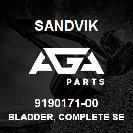 9190171-00 Sandvik BLADDER, COMPLETE SEE TECHN.TEXT NA | AGA Parts