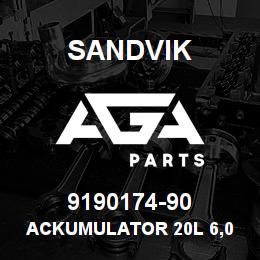 9190174-90 Sandvik ACKUMULATOR 20L 6,0 MPA RB | AGA Parts