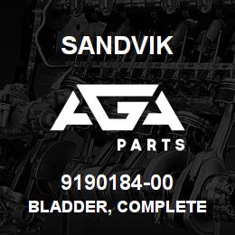 9190184-00 Sandvik BLADDER, COMPLETE | AGA Parts