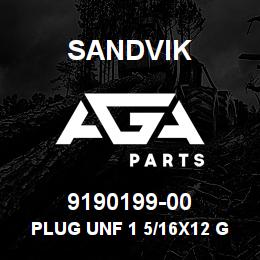 9190199-00 Sandvik PLUG UNF 1 5/16X12 GUI | AGA Parts