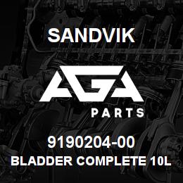 9190204-00 Sandvik BLADDER COMPLETE 10L CE | AGA Parts